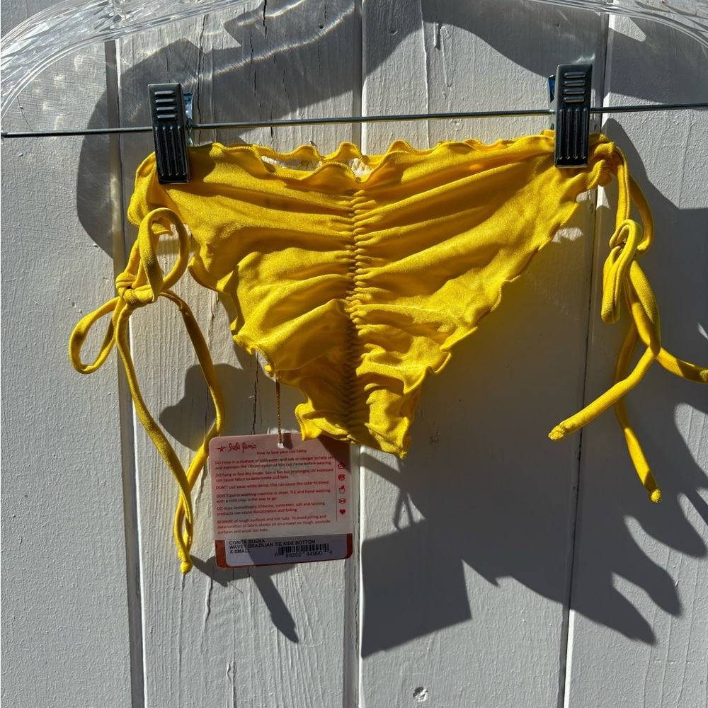 Luli Fama Yellow String Bikini Bottom NWT - Picture 5 of 8